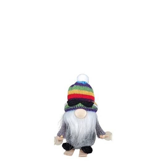 Santa Skiing, Rainbow Knit Hat 10cm *ETA Nov